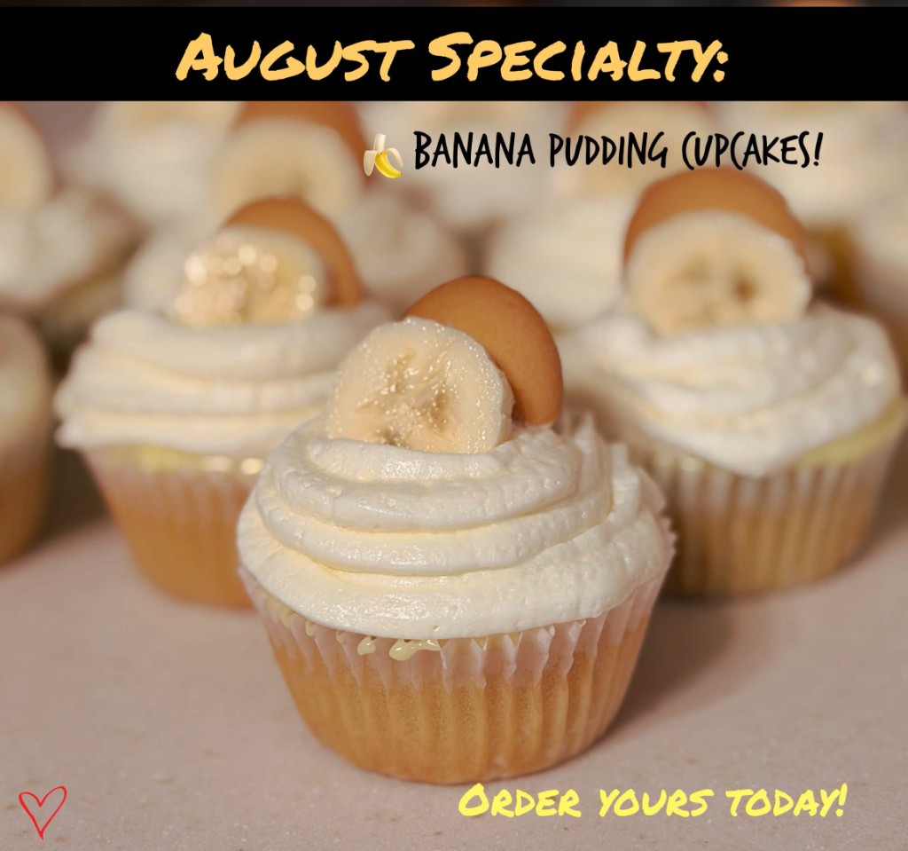 Banana pudding cupcakes, The Peach Pantry August specialty
